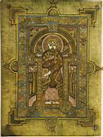 Folio 028v, portrait de St Matthieu
